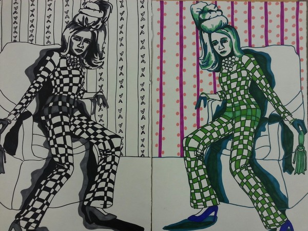 Allsion Wooley, How About the Funk?, 2014,marker